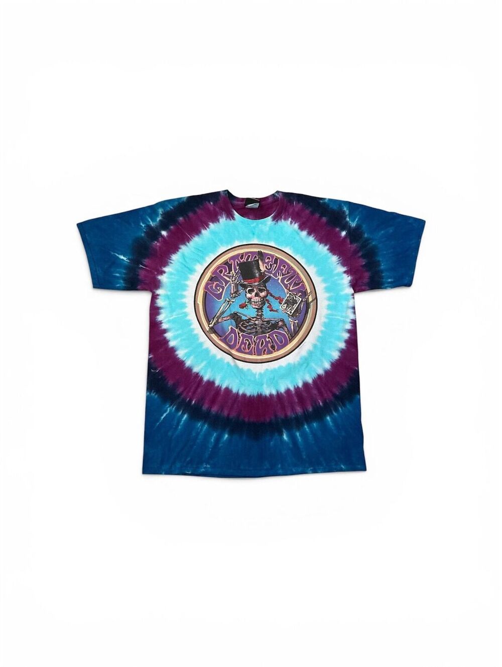 Liquid Blue Queen of Spades Tie-Dye Y2K XL